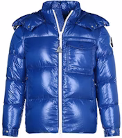 Moncler Electric Blue Down Hooded Winter Jacket F20911B580006895073L Moncler Electric Blue Down Hooded Winter Jacket F20911B580006895073L