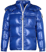 Order Moncler 電光藍羽絨連帽冬季外套 F20911B580006895073L