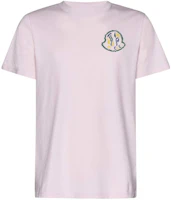 Moncler Embroidered Logo Crewneck T-Shirt Light Pink 8C000178390T506 Moncler Embroidered Logo Crewneck T-Shirt Light Pink 8C000178390T506