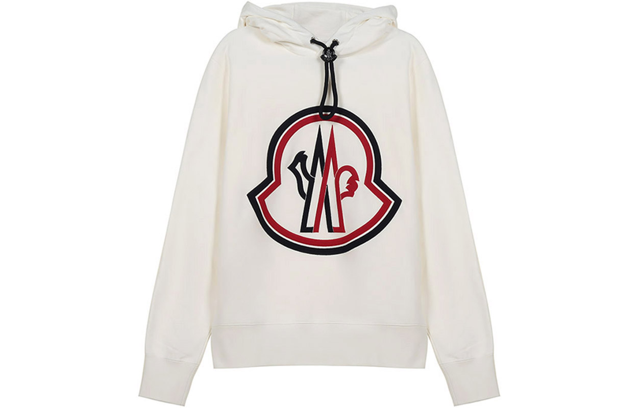 Moncler Embroidered Logo Hoodie White - F20918G7461080985034