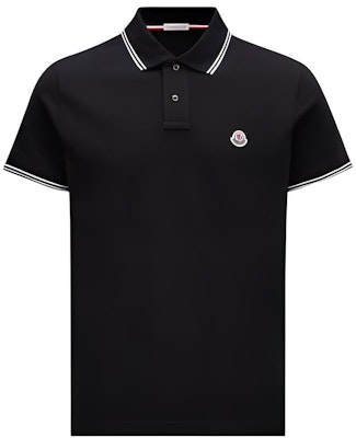蒙克莱黑色刺绣印花短袖POLO衫 J10918A0002584556999 Buy 蒙克莱黑色刺绣印花短袖POLO衫 J10918A0002584556999
