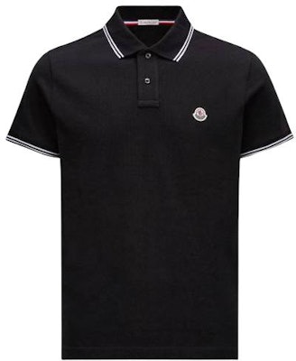 蒙克莱黑色刺绣印花短袖POLO衫 J10918A0002584556999 Order 蒙克莱黑色刺绣印花短袖POLO衫 J10918A0002584556999