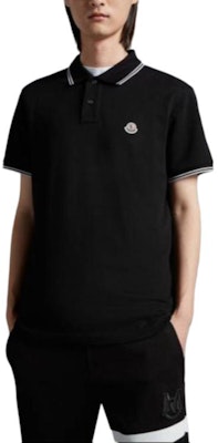蒙克莱黑色刺绣印花短袖POLO衫 J10918A0002584556999 Purchase 蒙克莱黑色刺绣印花短袖POLO衫 J10918A0002584556999