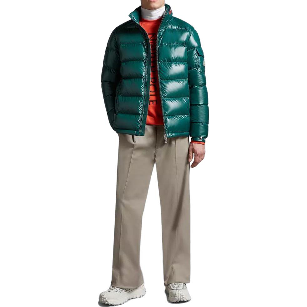 Moncler Emerald Green Zip-Up Hooded Down Jacket I20911A00023595ZJ866 圖 3