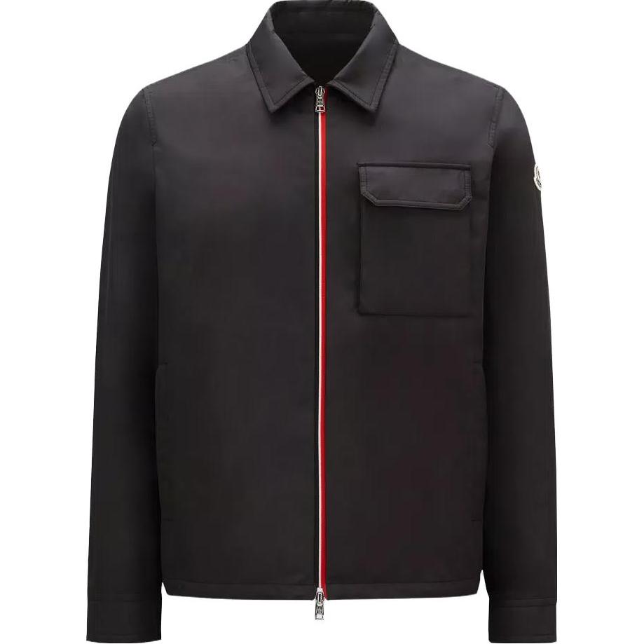 Moncler Epte Shacket Black Zip-Up Logo Collar Jacket for Men J10911A0015754A91999