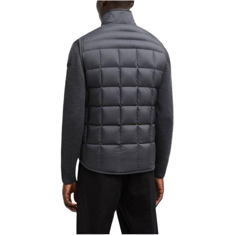 Details for Moncler Estagnous Rompi Tanpa Lengan Unisex Warna Abu-Abu dengan Resleting. J20911A00102596K7927