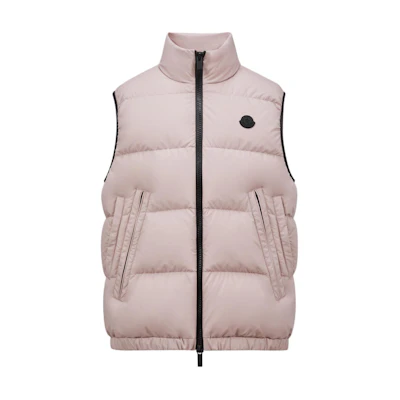 Moncler Fedare FW24 Light Pink Waterproof Down Vest Sleeveless Jacket. J20911A00080596K751T