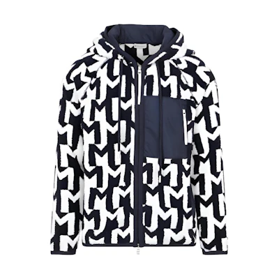 Moncler FELPA FW23 Geometric Print Down Jacket Deep Blue 8G0006389A9ZF70