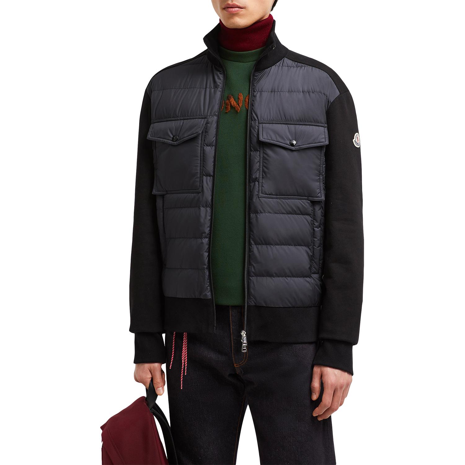 Moncler FELPA Series Black Down Jacket with Zip-Up Collar Unisex. J20918G0003389AHS999 圖 3