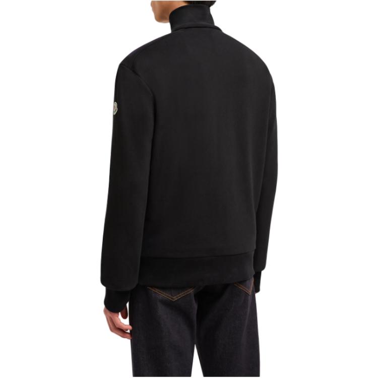 Moncler FELPA Series Black Down Jacket with Zip-Up Collar Unisex. J20918G0003389AHS999 圖 4