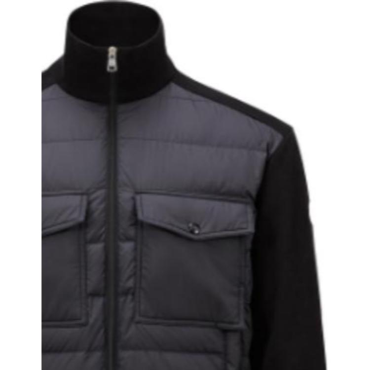 Moncler FELPA Series Black Down Jacket with Zip-Up Collar Unisex. J20918G0003389AHS999 圖 5