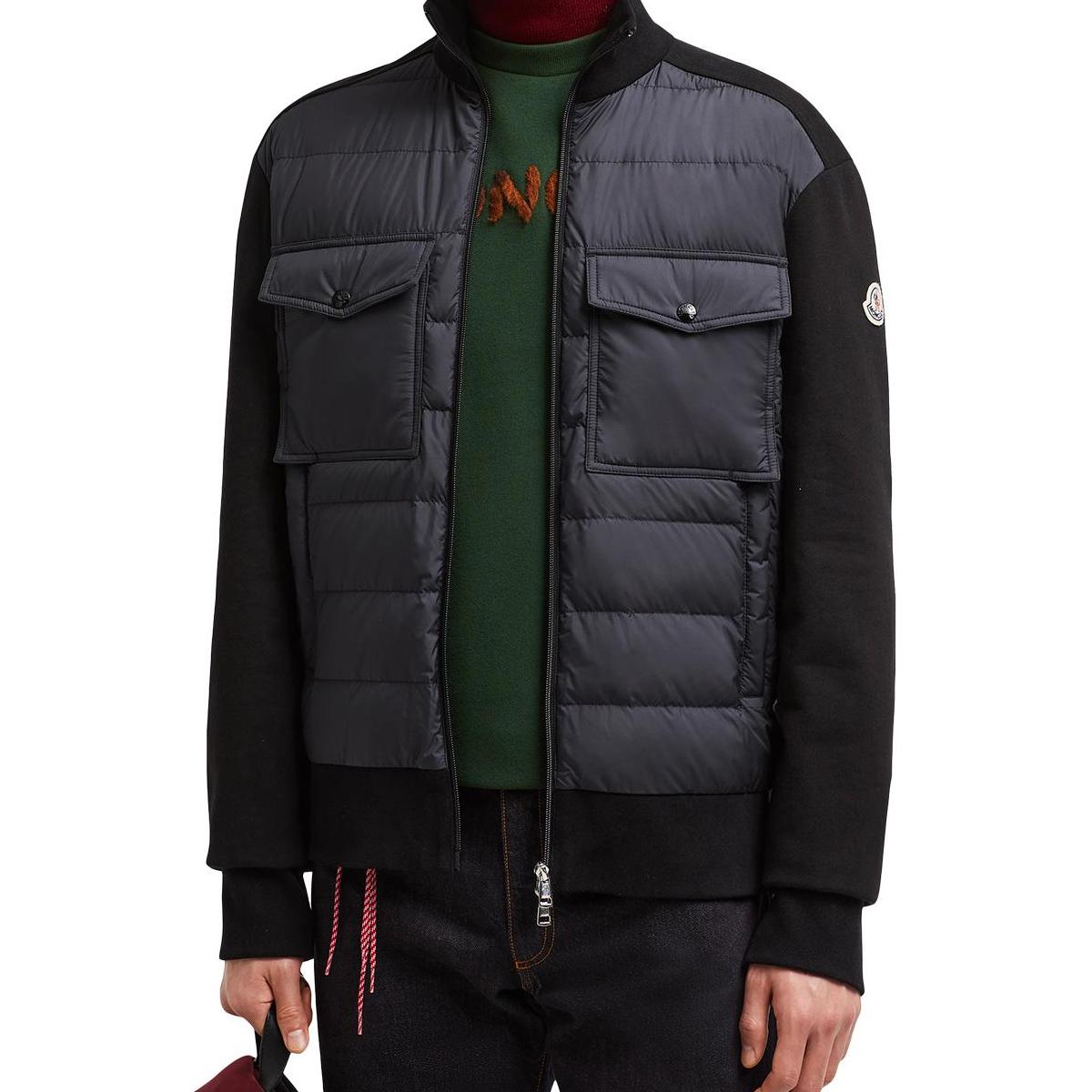 Moncler FELPA Series Black Down Jacket with Zip-Up Collar Unisex. J20918G0003389AHS999 圖 7