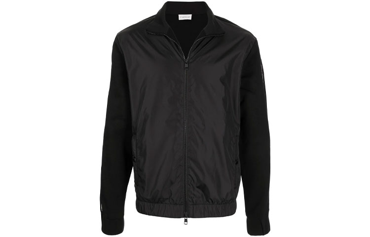 Moncler Fitted Jacket with Logo Strap Trim 8G00028809KR99910