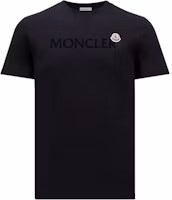Order モンクレール フロックロゴ クルーネック Tシャツ ブルー 半袖ティーシャツ J20918C000248390T778