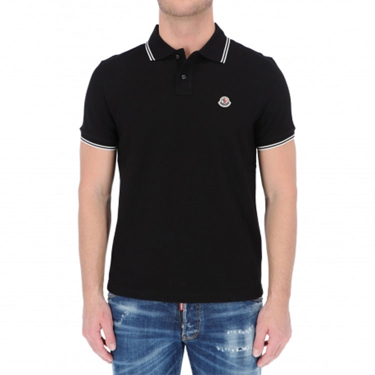 Shop Moncler FW20黑色棉質休閒POLO衫. 0918A7060084556999