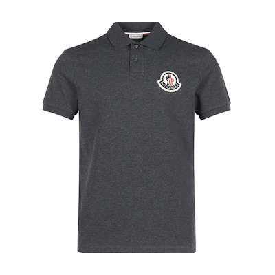 Moncler FW20 Cotton Solid Polo Shirt Dark Grey F20918A7110084556988