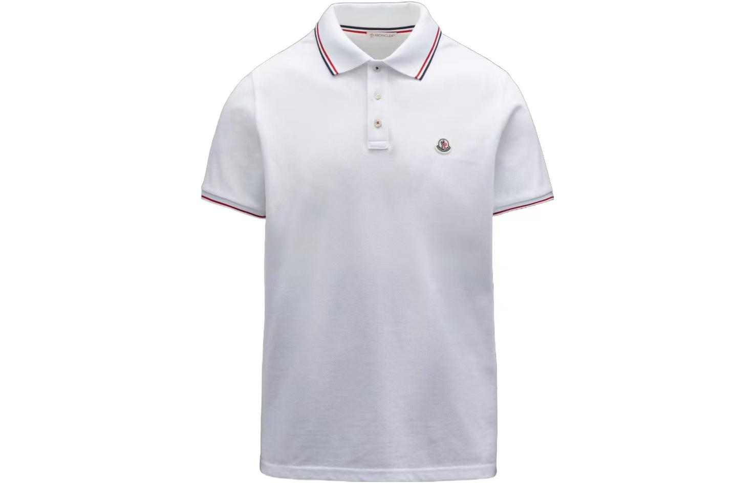 Order Moncler FW20 白色 logo 條紋針織 Polo 衫 G10918A7030084556001