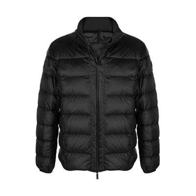 Moncler FW21 Back Letter Print Long Sleeve Down Jacket Black Winter. 1A1220053279999