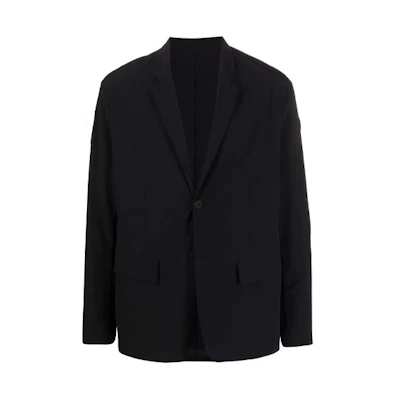 Moncler FW21 Black Casual Blazer with Logo Patch. G10911B7310053791999