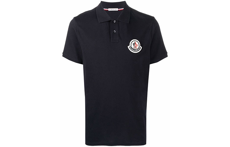 Moncler FW21 Black Classic Solid Polo Shirt. G20918A0001584556999