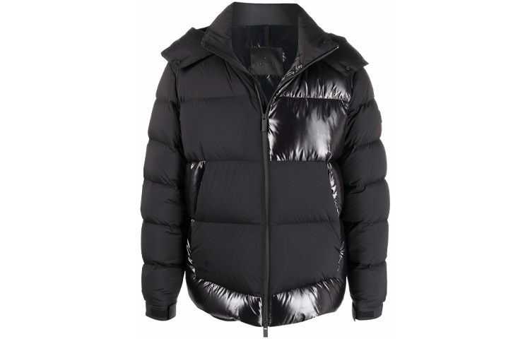Moncler FW21 Black Detachable Hood Puffer Jacket with Logo Print Back. G20911A0003053132999 圖 2
