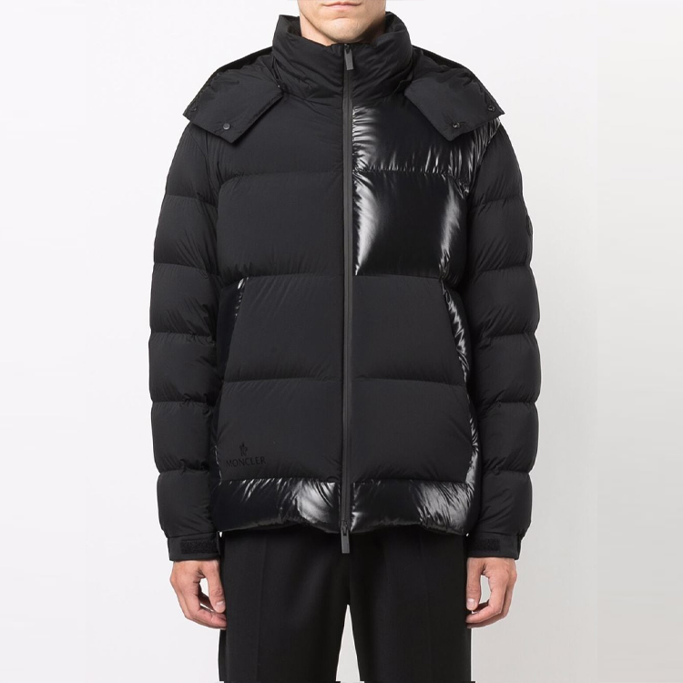 Moncler FW21 Black Detachable Hood Puffer Jacket with Logo Print Back. G20911A0003053132999 圖 3