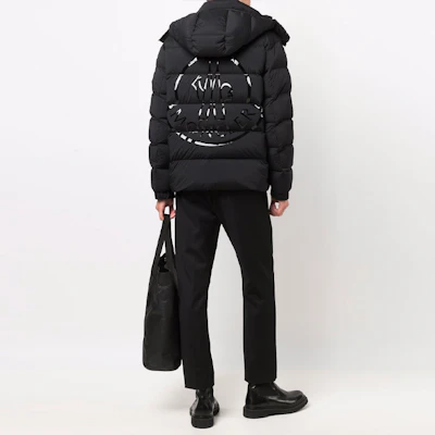 Moncler FW21 Black Detachable Hood Puffer Jacket with Logo Print Back. G20911A0003053132999 Shop Moncler FW21 Black Detachable Hood Puffer Jacket with Logo Print Back. G20911A0003053132999