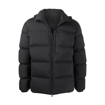 Moncler FW21 Black Down-Filled Short Puffer Jacket with Zipper F20911B5880053132999