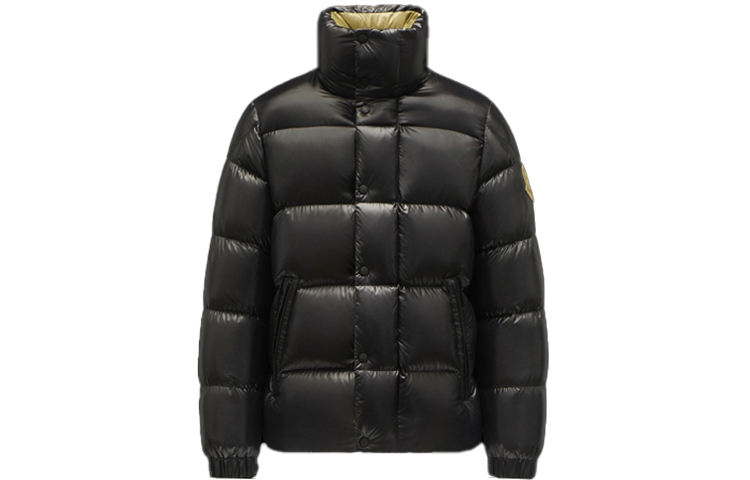 Moncler FW21 Black Glossy Long-Sleeve Puffer Jacket with Logo G20921A0003353A0E999 圖 2