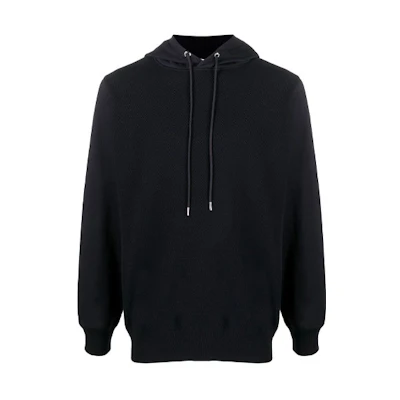 Moncler FW21 Black Hoodie with Logo Patch Details G10919C77200V9168742