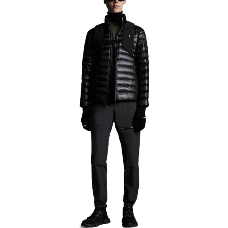 Moncler FW21 Black Logo Long-Sleeve Stand Collar Down Jacket G20911A00151539WF999 圖 3