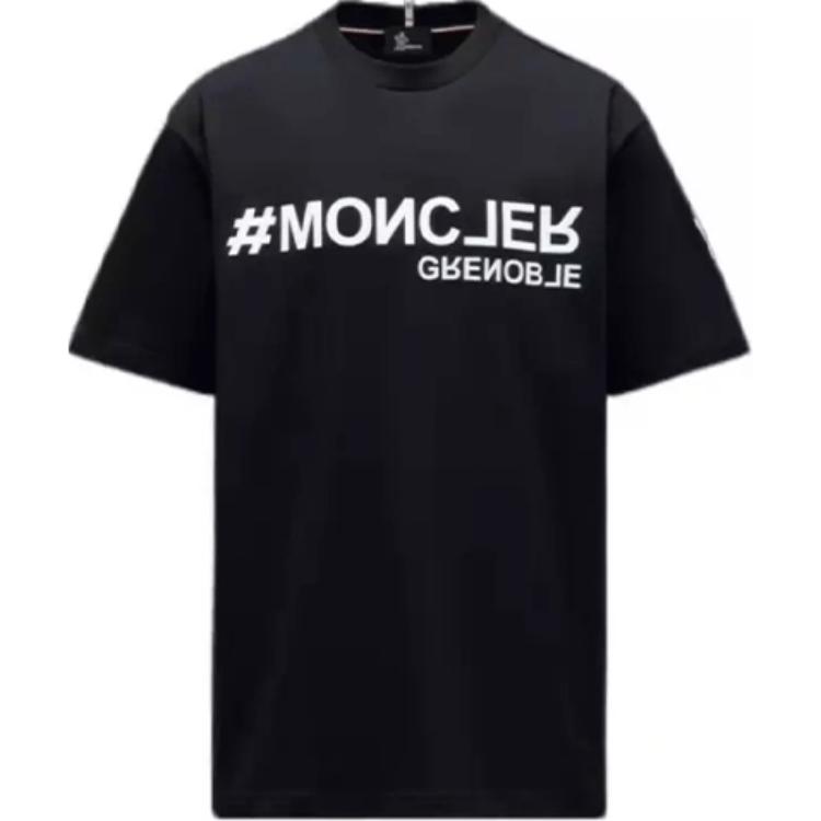 Moncler FW21 Black Logo Short Sleeve T-Shirt 8C000048390T999