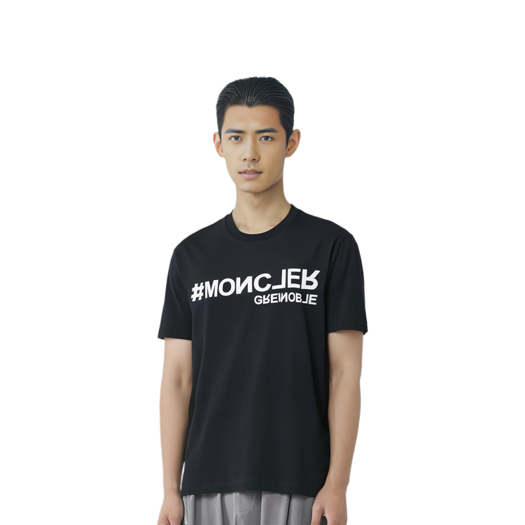 Moncler FW21 Black Logo Short Sleeve T-Shirt 8C000048390T999 圖 3