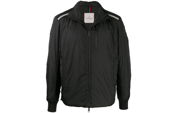 Moncler FW21 Black Solid Color Hooded Zip Jacket F20911A5530068352