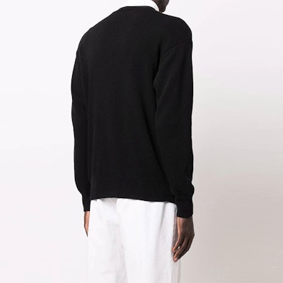 モンクレール FW21 ブラック タイガー インターシャ ロゴ ウール セーター. G20919C00023M1258 Shop モンクレール FW21 ブラック タイガー インターシャ ロゴ ウール セーター. G20919C00023M1258