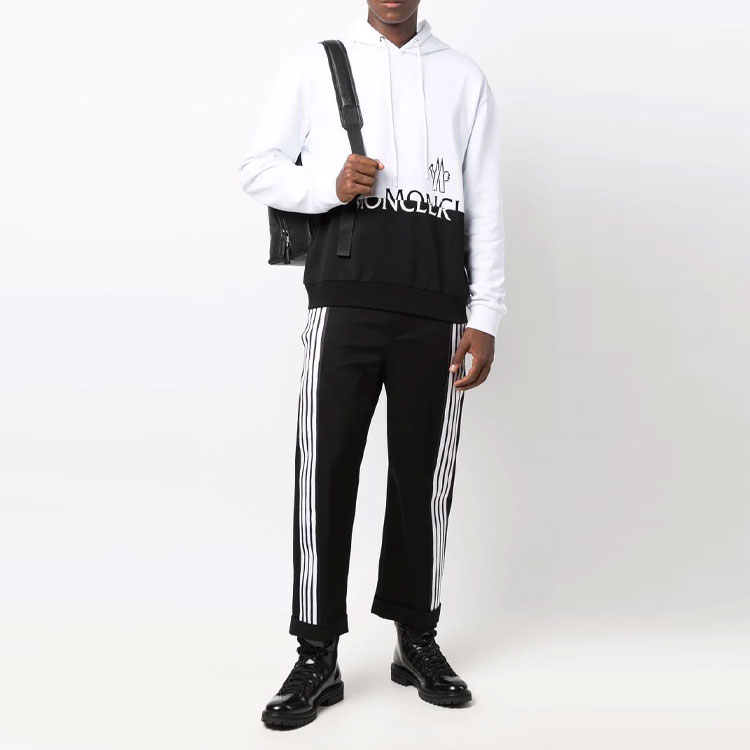 Moncler FW21 Colorblock Logo Print Hoodie White Long Sleeve G20918G00040899FL001 圖 3