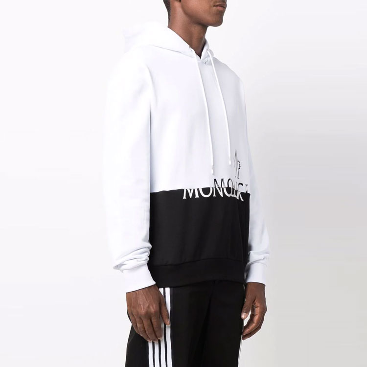 Moncler FW21 Colorblock Logo Print Hoodie White Long Sleeve G20918G00040899FL001 圖 5
