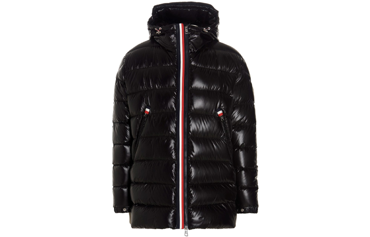 Moncler FW21 Courcillon Unisex Puffer Jacket Black Quilted Striped Trim Hooded 1A0001968950999 圖 2