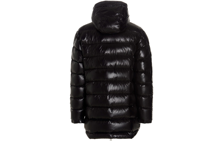 Moncler FW21 Courcillon Unisex Puffer Jacket Black Quilted Striped Trim Hooded 1A0001968950999 圖 3