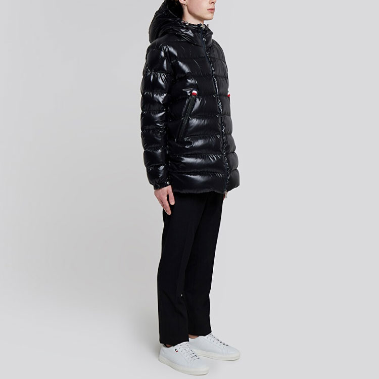 Moncler FW21 Courcillon Unisex Puffer Jacket Black Quilted Striped Trim Hooded 1A0001968950999 圖 4