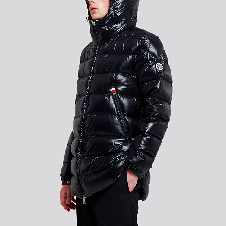 Moncler FW21 Courcillon Unisex Puffer Jacket Black Quilted Striped Trim Hooded 1A0001968950999 圖 5