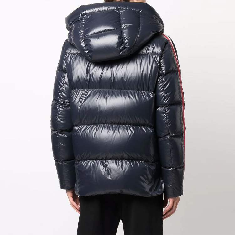 Shop Moncler FW21 Dincer Serie Unisex Azul Chaqueta Esquí con Detalle Acolchado a Rayas. G20911A0009068950742