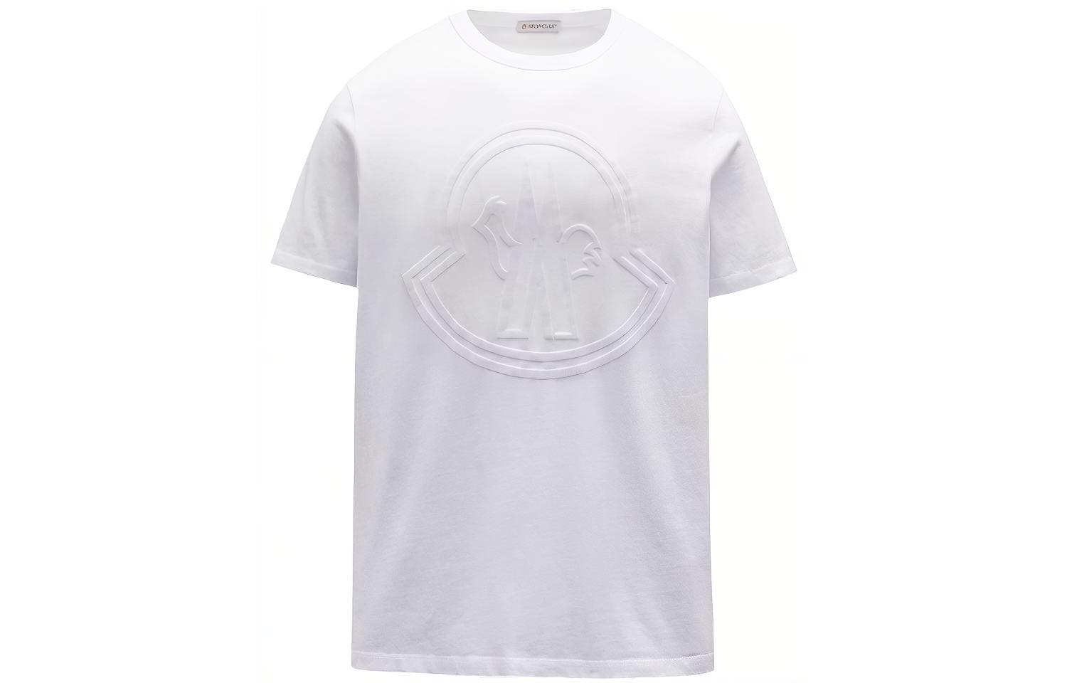 Moncler FW21 Embossed Logo Crewneck Short Sleeve T-Shirt Men’s White G20918C000548390T001 圖 2