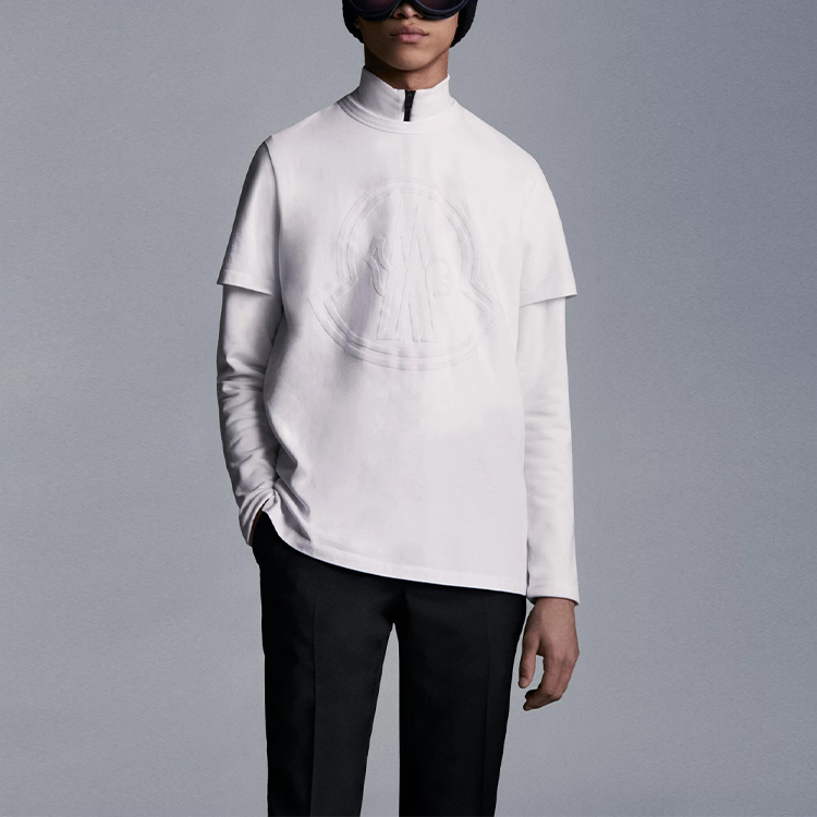 Moncler FW21 Embossed Logo Crewneck Short Sleeve T-Shirt Men’s White G20918C000548390T001 圖 4