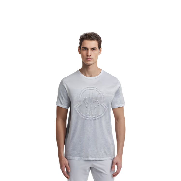 Moncler FW21 Embossed Logo Crewneck Short Sleeve T-Shirt Men’s White G20918C000548390T001 圖 6