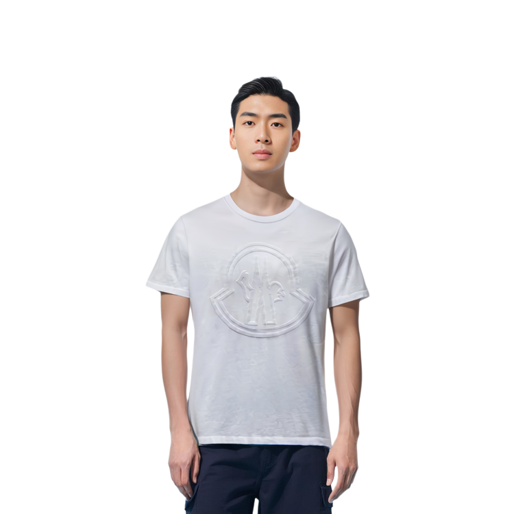 Moncler FW21 Embossed Logo Crewneck Short Sleeve T-Shirt Men’s White G20918C000548390T001 圖 7