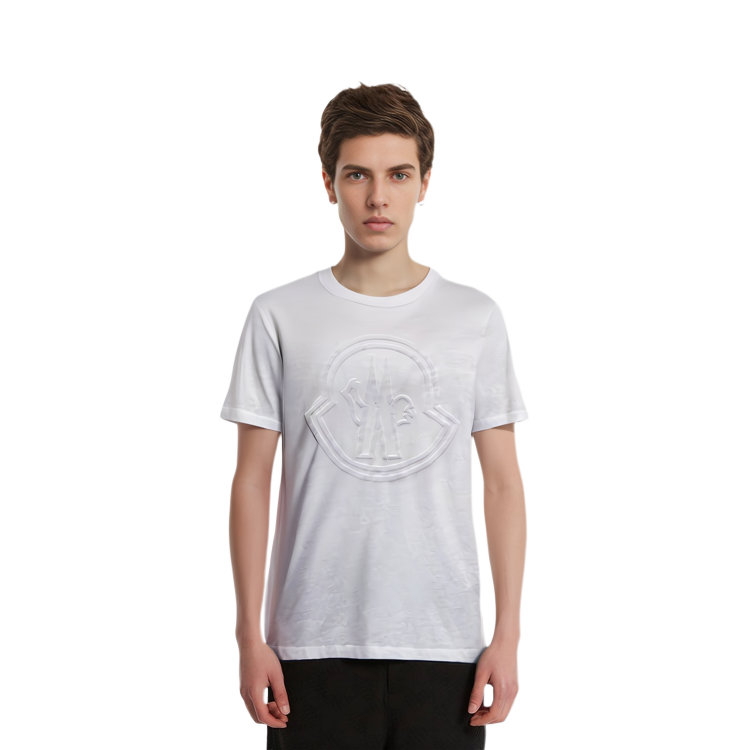 Moncler FW21 Embossed Logo Crewneck Short Sleeve T-Shirt Men’s White G20918C000548390T001 圖 8