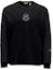 Buy Moncler FW21 Embroidered Logo Crewneck Long Sleeve T-Shirt Black G209U8D000028392B999