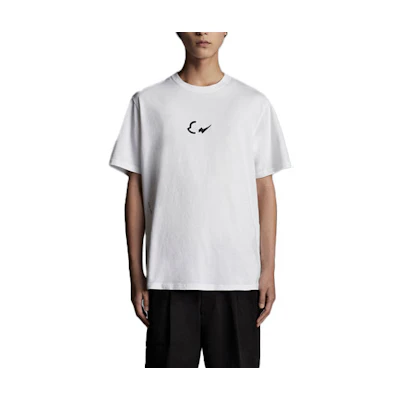 Moncler FW21 Embroidered Logo Short Sleeve T-Shirt. G209U8C000058392B001
