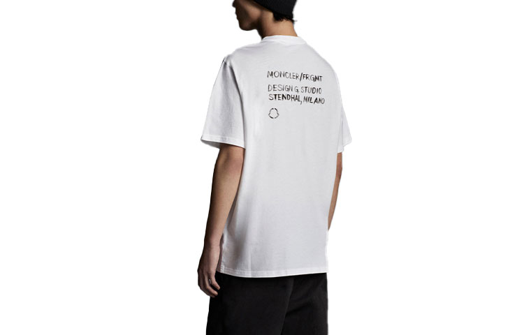 Lookbook Moncler FW21 Embroidered Logo Short Sleeve T-Shirt. G209U8C000058392B001